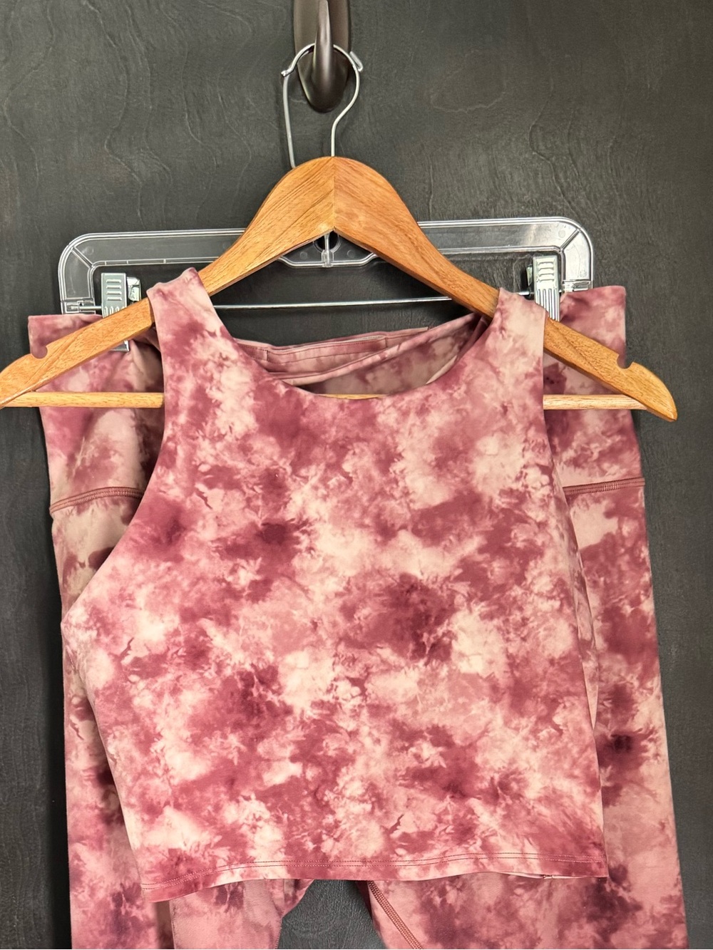 Athleta Tie-Dye Mauve Cropped Tank
